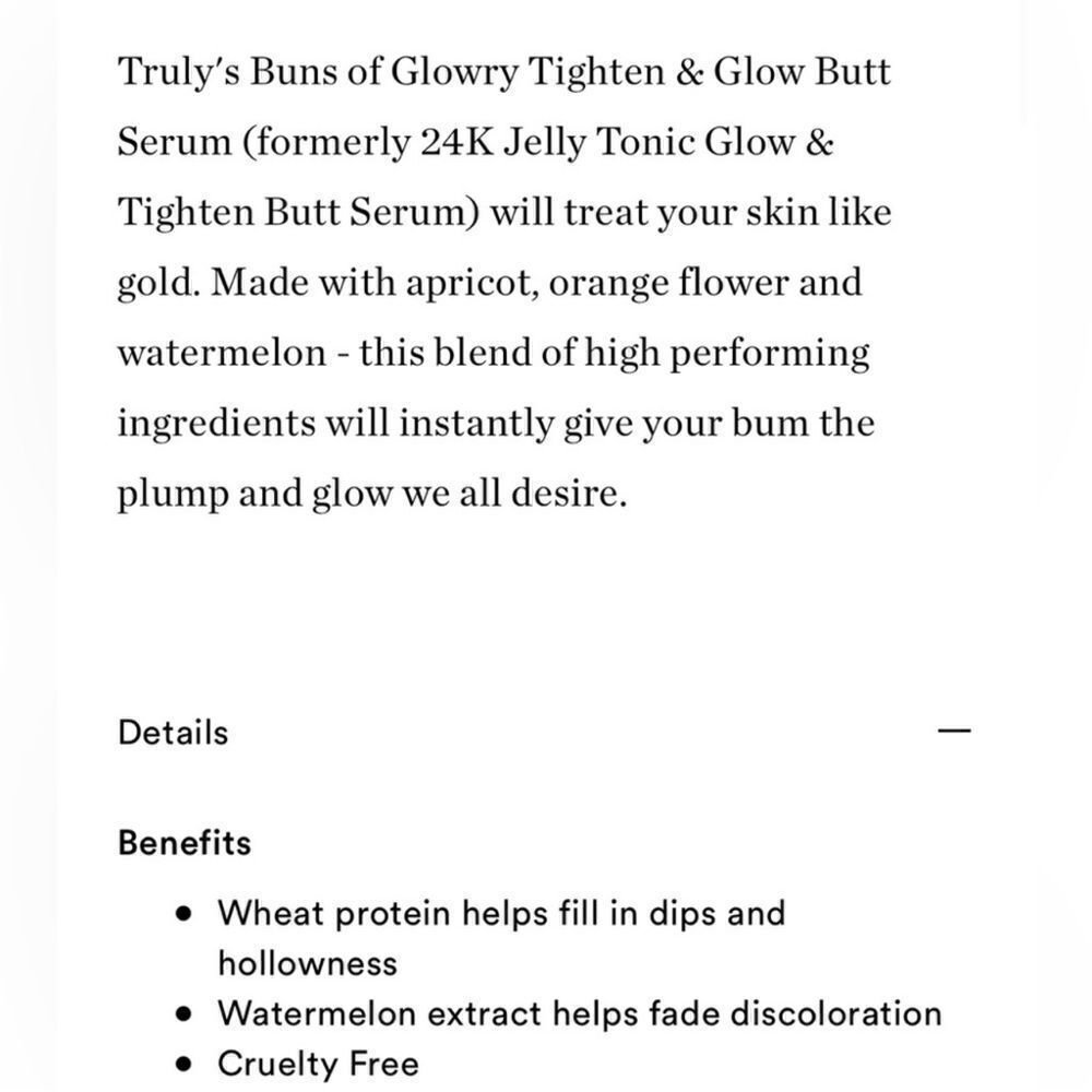 $12🌟 Truly Buns of Glowry Tighten & Glow Serum - Picture 4 of 4